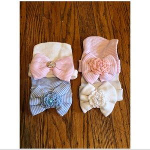 Newborn baby girl hats.